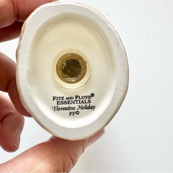 Fitz & Floyd Florentine Holiday 2003 Salt Pepper Shakers (Santa & Rabbit) in box - Picture 11 of 12